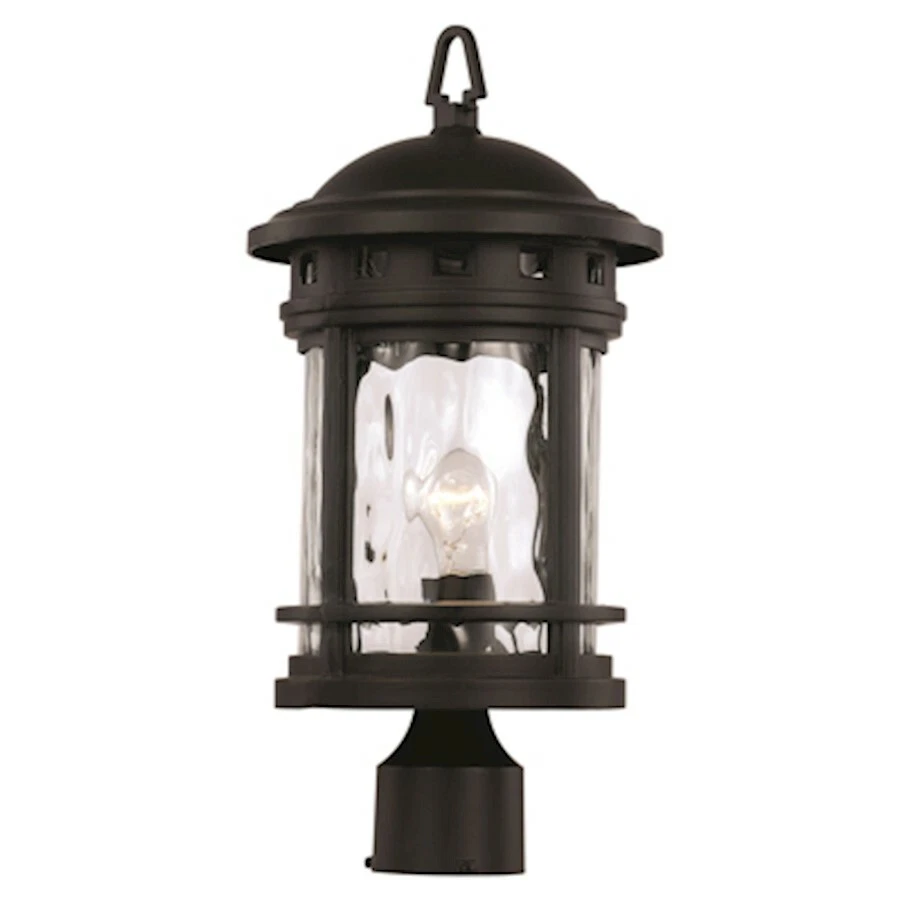 Linterna de poste exterior Trans Globe Boardwalk 18,5" 1 LT, negra/agua - 40373BK Foto 1 de 1