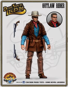 Dime Novel Legends scala 1:18 (4") action figure vecchia west Outlaw Rider - Foto 1 di 2