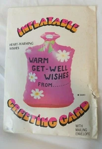Dan-Dee Inflatable Greeting Card ~Warm Get-Well Wishes #2041 ~Vintage 1970 ~ New - Picture 1 of 2