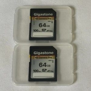 Gigastone 64GB 2-Pack Camera Pro Memory SD Card Full HD Video, SDHC U1 Class 10 - Picture 1 of 5