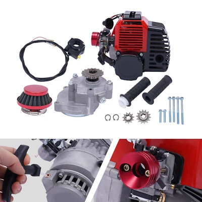 Bicycle Motorized 49CC 2-Stroke Gas Petrol Bike Engine Motor Kit Chain Scooter Foto 1 de 4