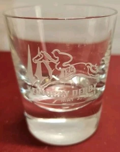 Kentucky Derby 2008 134 Deep Etched Double Size Shot Glass Pre-owned - Picture 1 of 10
