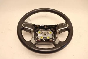 2014-2019 CHEVY SILVERADO 1500 STEERING WHEEL MULTIFUNCTION LEATHER BLACK OEM - Picture 1 of 11
