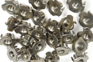 1/4-20 x 3/8 OAL x 3/4 Dia T-Nut 4 Prong H/Duty Tee Nut 25pcs with FREE TOOL!!! - Picture 1 of 7