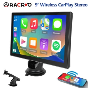 Portable 9"Car Stereo Radio Wireless Apple Carplay/Android Auto Touch Screen GPS - Picture 1 of 24