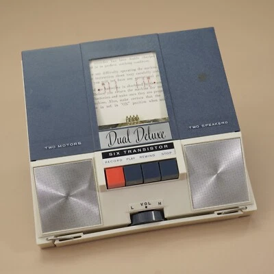 De colección Ross Mark Doble Deluxe Seis Transistores Excelente Dos Motores/Altavoces ¡RARO! Foto 1 de 4