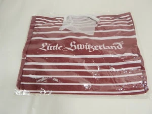 NEW Little Switzerland Burgundy / White Stripe Canvas Tote Bag w/Rope Handle - Picture 1 of 5