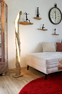 Stehlampe 150 cm-mit-LED-aus Alt Holz - Treibholz - Bild 1 von 7