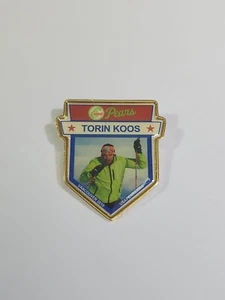 Torin Koos Badge Pin US Cross Country Skier Pear Growers Sponsor Vancouver 2010 - Picture 1 of 6