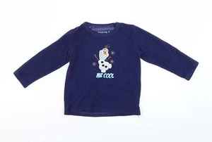 Primark Girls Blue Geometric 100% Polyester Top Pyjama Top Size 3-4 Years - Froz - Picture 1 of 12