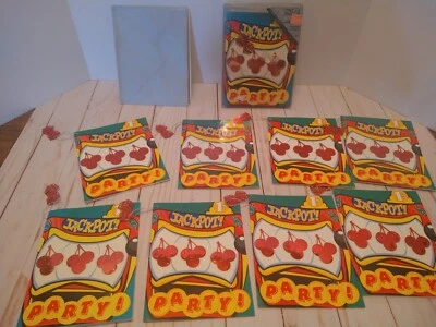 Lot of 16 Vintage Amscan Party Invitations Casino Slot Theme w/ Envelopes  - Image 1 of 4
