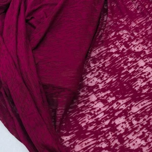 5m Waterfall Patterned Stretch Jersey Fabric Dress Leotard Spandex DARK WINE RED - Picture 1 of 4
