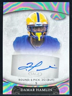 2021 Sage Aspire Damar Hamlin 签名彩虹变体新秀亲笔签名 RC #ASP-47 — 第 1/2 张图片