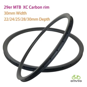 Cerchio carbonio mtb 29er 30mm larghezza 22-30mm profondità 24H 28H 32H 36H clincher tubeless - Foto 1 di 13