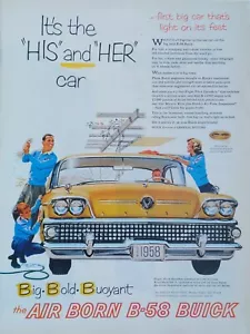Anuncio impreso Buick 1958 vintage b-58. Es el coche "su" y el "su" - Imagen 1 de 1