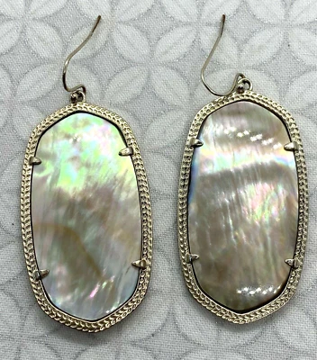 Серьги Kendra Scott Danielle коричневые перламутровые золотистые б/у - Изображение 1 из 4