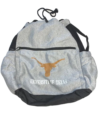 University of Texas UT Longhorns Drawstring Backpack Mesh Cotton Pockets Bookbag Cover