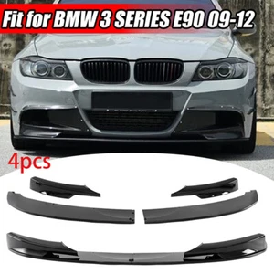Fits 2009-12 BMW 3 Series E90 E91 LCI M Sport Front Bumper Spoiler Lip Splitter - Picture 1 of 8