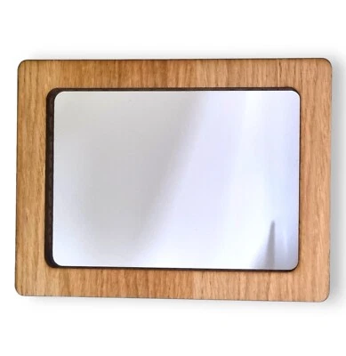 Rounded Corner Rectangle Wooden Mirrors, Choice of Oak, Walnut or Cherry - Image 1 of 4