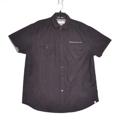 Sovereign Code Mens Shirt Black Short Sleeve Button Up Collared Pockets Size XL - Image 1 of 4