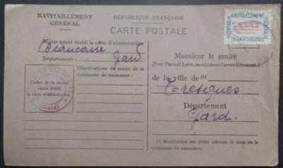 Service 15A sur carte de ravitaillement de Beaucaire (Gard) pour Tresques (Gard) - Photo 1/2