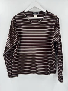 Vintage Gotham Square Shirt Damen 16 schwarz rot gestreift Pullover Langarm - Bild 1 von 15