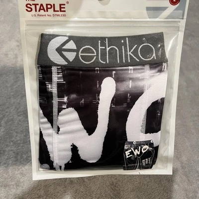 Nuevo calzoncillo boxer Ethika Staple Fit para hombre grande negro blanco EWO City Lightning Foto 1 de 4