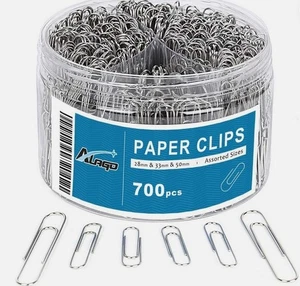 Paper Clips 700 pcs Paper Clips Assorted Sizes Large, Medium, and  Small. - Picture 1 of 7