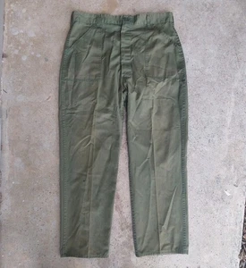 Pantalones utilitarios vintage del ejército de Estados Unidos OG-507 37x29 verde militar fatigas - Imagen 1 de 10