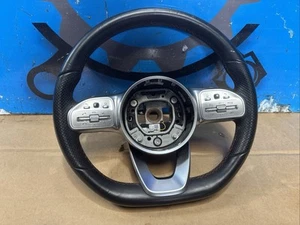 Mercedes A Class AMG Leather Multi functional Red Stitching Steering Wheel REF 6 - Picture 1 of 12