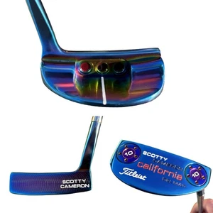 SCOTTY CAMERON BLUE RAINBOW PVD CALIFORNIA DEL MAR 34” Putter RH W/Headcover - Picture 1 of 19