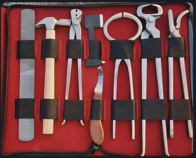 Heavy Duty Professional Farrier Tool Kit Hoof Nipper Clincher Rasp Hammer UK - Image 1 of 4