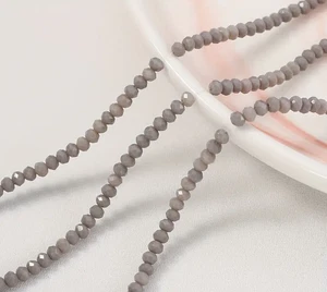 Lot 115 Perles Cristal Facettées 3mm ø grise Création Bijoux - Imagen 1 de 1