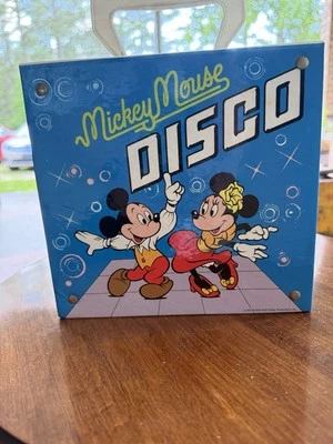 Bolso de discos vintage "Mickey Mouse Disco" de 1981 para discos de 45 RPM  Foto 1 de 4