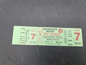 Biglietto playoff bucks 1973 Milwaukee inutilizzato partita 7 basket raro arena nuovo - Foto 1 di 3