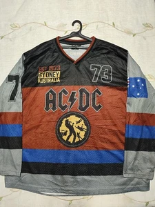 AC/DC Hockey Jersey 5XL Rockware Black Red EST 1973 Sydney #73 Australia Mesh - Bild 1 von 6