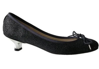 Paul Mayer Tacón Mujer 6B Negro Ballet Bailarina Gatito Tacón Pajarita Foto 1 de 4
