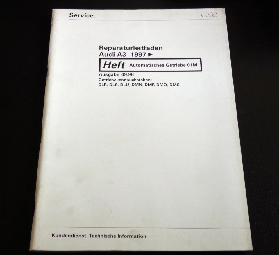 Manual De Taller Audi A 3 / A3 Transmisión Automática 01 M Desde 1997 - Imagen 1 de 1