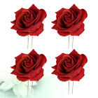 4 Pcs Red Bride Flower Girl Hair Accessory Accessories