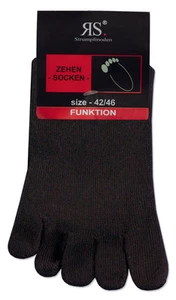 1 - 10 PAAR Zehensocken, schwarz, Baumwolle, mit echter Ferse! - Bild 1 von 1