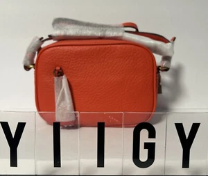 🐼💦 J. Crew 🐼💦 Orange Rot Signet Leder Umhängetasche Handtasche 🐼 GB35 - Bild 1 von 9