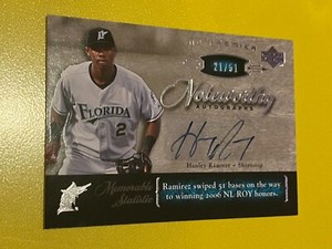 ⚾ 2007 UD Premier Baseball Noteworthy Autograph #NW-HR Hanley RAMIREZ #d/51 ⚾
