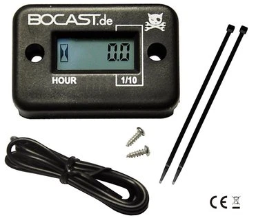 Betriebsstundenzähler schwarz für Kawasaki kx kxf 450 250 144 125 85  Motocross  - Bild 1 von 4