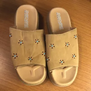 Skechers Damen Jammers Sandalen Plateau Größe 10 goldbraun EXZ! - Bild 1 von 8