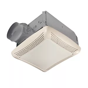 Ventilador/luz NuTone 763 50 CFM con lente polimérica transparente y rejilla de resina; 10 - Imagen 1 de 1