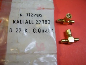 [1szt] RADIALL R112780 50 ohm ADAPTER MĘSKI/ŻEŃSKI 10GHz ZŁĄCZE RF - Zdjęcie 1 z 1