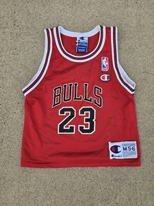 Vintage Toddler Champion Chicago Bulls Michael Jordan Jersey Size M(5-6)-Red - Picture 1 of 6