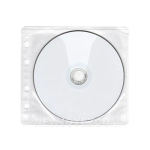100 CD DVD Double Sided Wallet Refill Plastic Sleeve Insert, 200 Discs Capacity - Picture 1 of 4