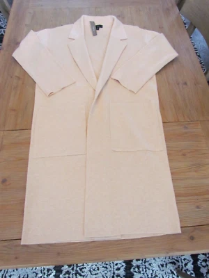 NWT J.Crew Size XS Ella Wool Blend Long Open Sweater Blazer Jacket Peach AD753 - Image 1 of 4