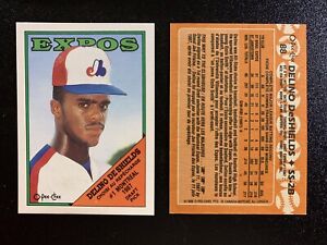 1988 OPC DELINO DESHIELDS #88 ROOKIE CARD O PEE CHEE MONTREAL EXPOS CANADA TOPPS